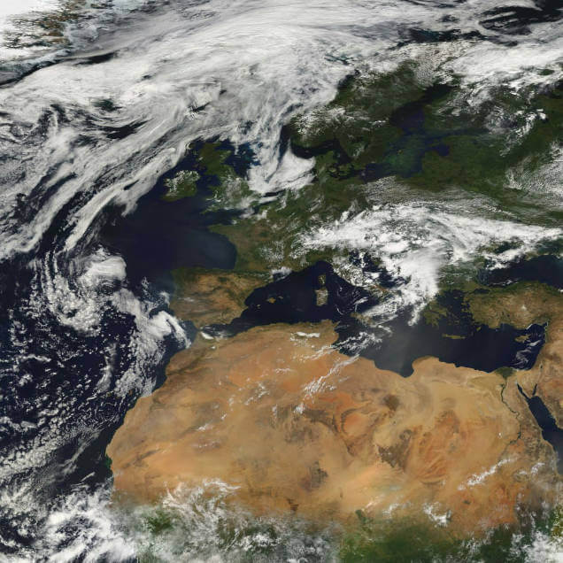 Vue satellite de la Terre