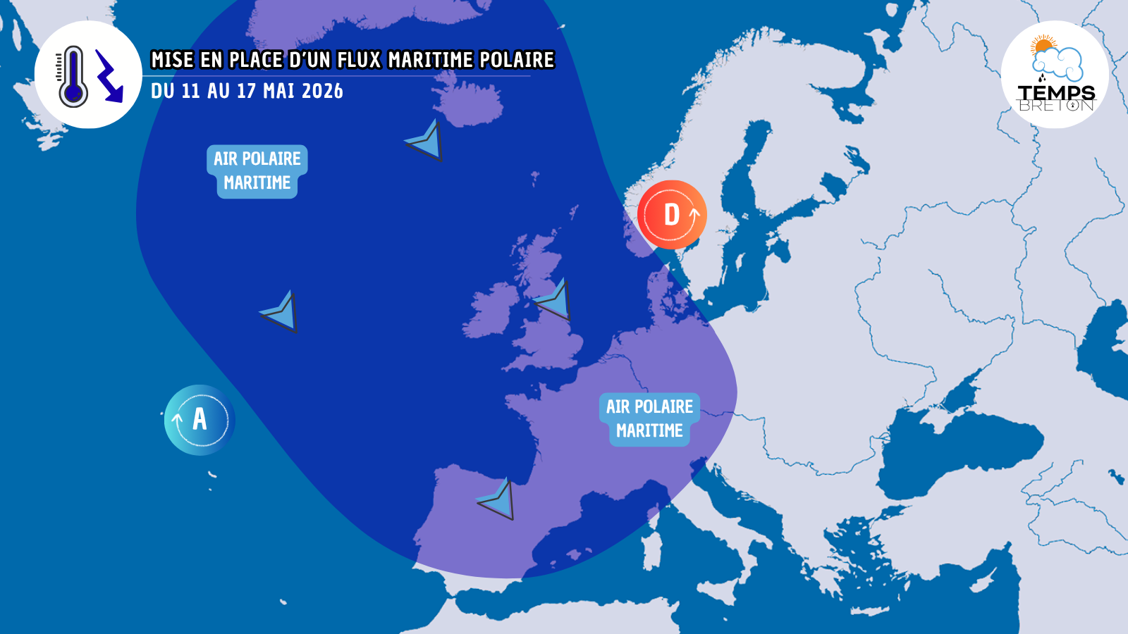 Un flux maritime polaire glisse sur la Bretagne cette semaine