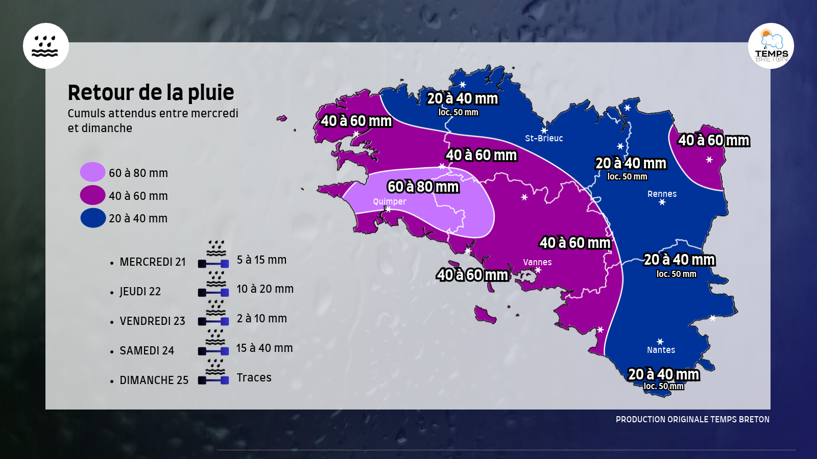 Précipitations : de bons cumuls d'ici dimanche !